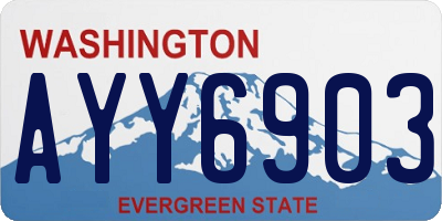 WA license plate AYY6903