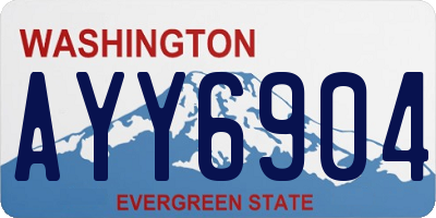 WA license plate AYY6904