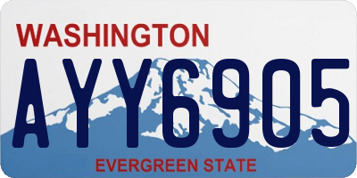 WA license plate AYY6905