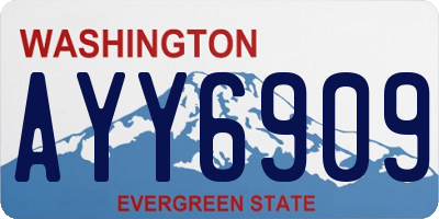 WA license plate AYY6909