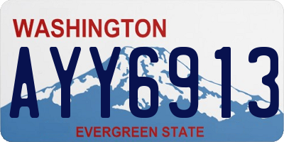 WA license plate AYY6913