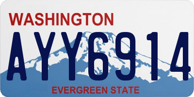 WA license plate AYY6914