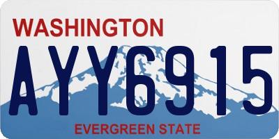 WA license plate AYY6915