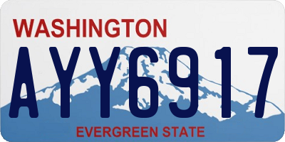 WA license plate AYY6917