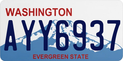 WA license plate AYY6937