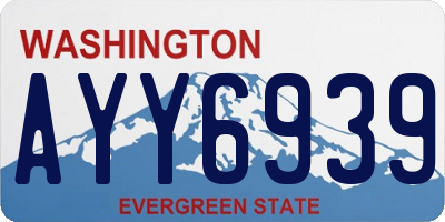 WA license plate AYY6939