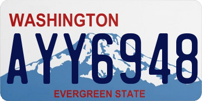 WA license plate AYY6948