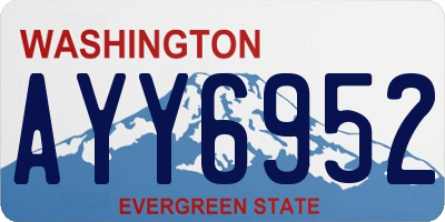 WA license plate AYY6952