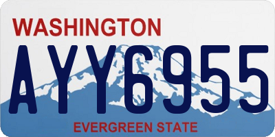 WA license plate AYY6955