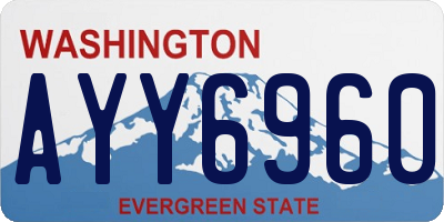 WA license plate AYY6960