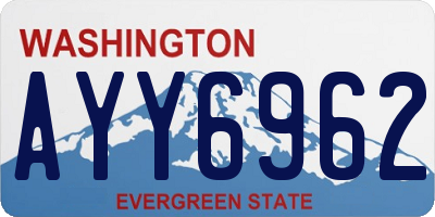 WA license plate AYY6962