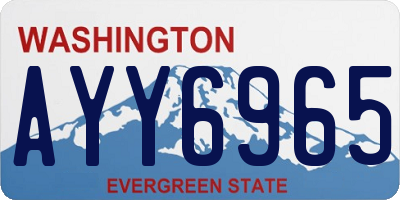 WA license plate AYY6965