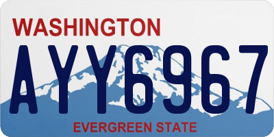 WA license plate AYY6967