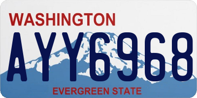 WA license plate AYY6968