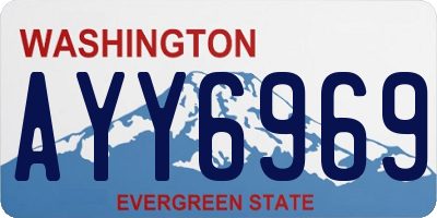 WA license plate AYY6969