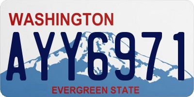 WA license plate AYY6971