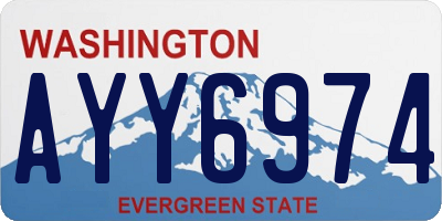 WA license plate AYY6974