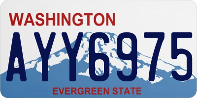 WA license plate AYY6975