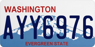 WA license plate AYY6976