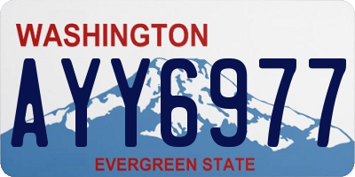 WA license plate AYY6977