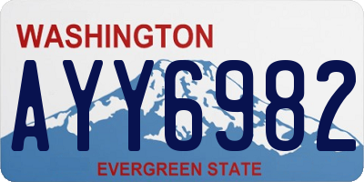 WA license plate AYY6982