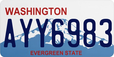 WA license plate AYY6983