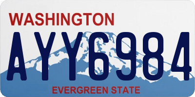 WA license plate AYY6984