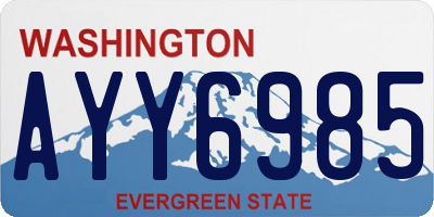 WA license plate AYY6985