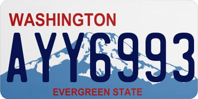 WA license plate AYY6993