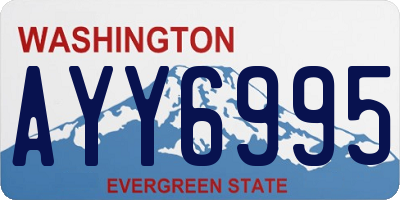 WA license plate AYY6995