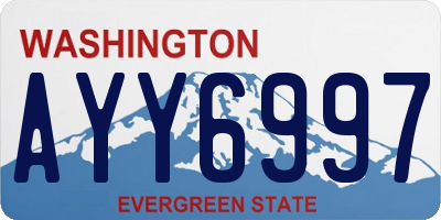 WA license plate AYY6997