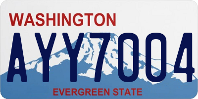 WA license plate AYY7004