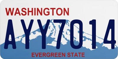 WA license plate AYY7014