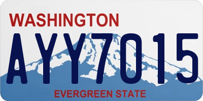 WA license plate AYY7015