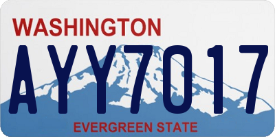 WA license plate AYY7017