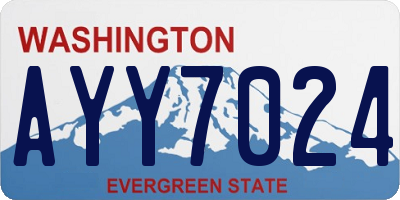 WA license plate AYY7024