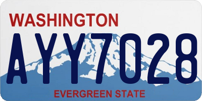 WA license plate AYY7028