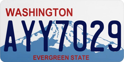 WA license plate AYY7029