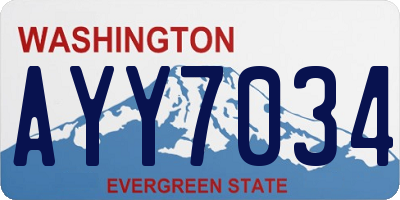 WA license plate AYY7034