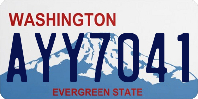 WA license plate AYY7041