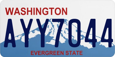 WA license plate AYY7044