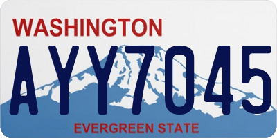 WA license plate AYY7045