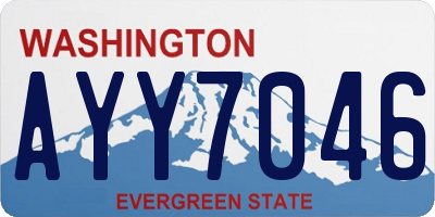 WA license plate AYY7046