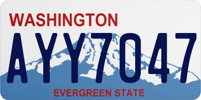 WA license plate AYY7047