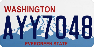 WA license plate AYY7048