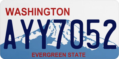 WA license plate AYY7052