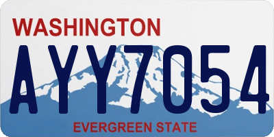 WA license plate AYY7054