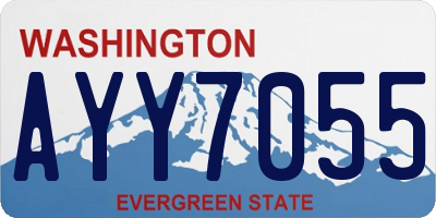 WA license plate AYY7055