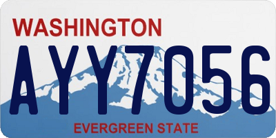 WA license plate AYY7056