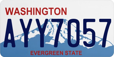 WA license plate AYY7057